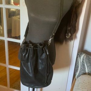 Rugby North America leather bucket bag crossbody